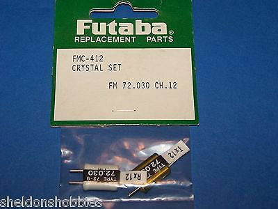 FUTABA CRYSTAL SET (FM 72.030) TX/RX CHANNEL 12 #FMC-412