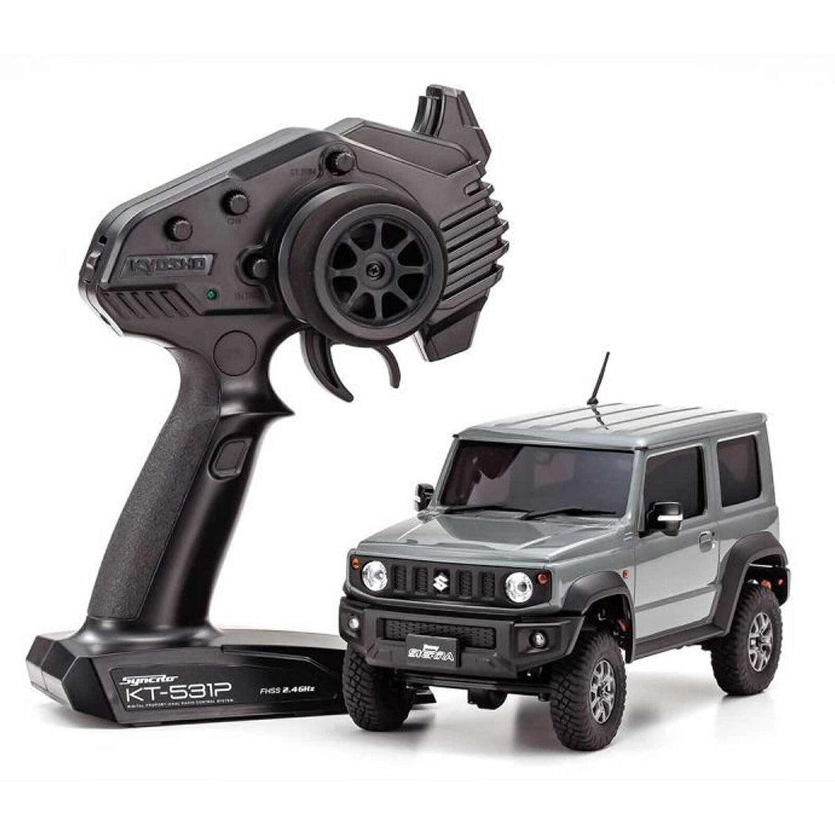 KYO32523G 1/28 Suzuki Jimny Sierra MINI-Z 4X4 Crawler RTR, Jungle Gray