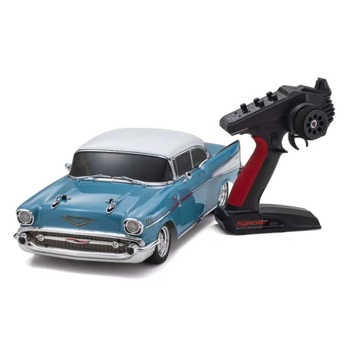 KYO34433T1C 1/10 Chevy Bel Air Coupe Fazer Mk2 4x4 On-Road Touring Car RTR, Turquoise