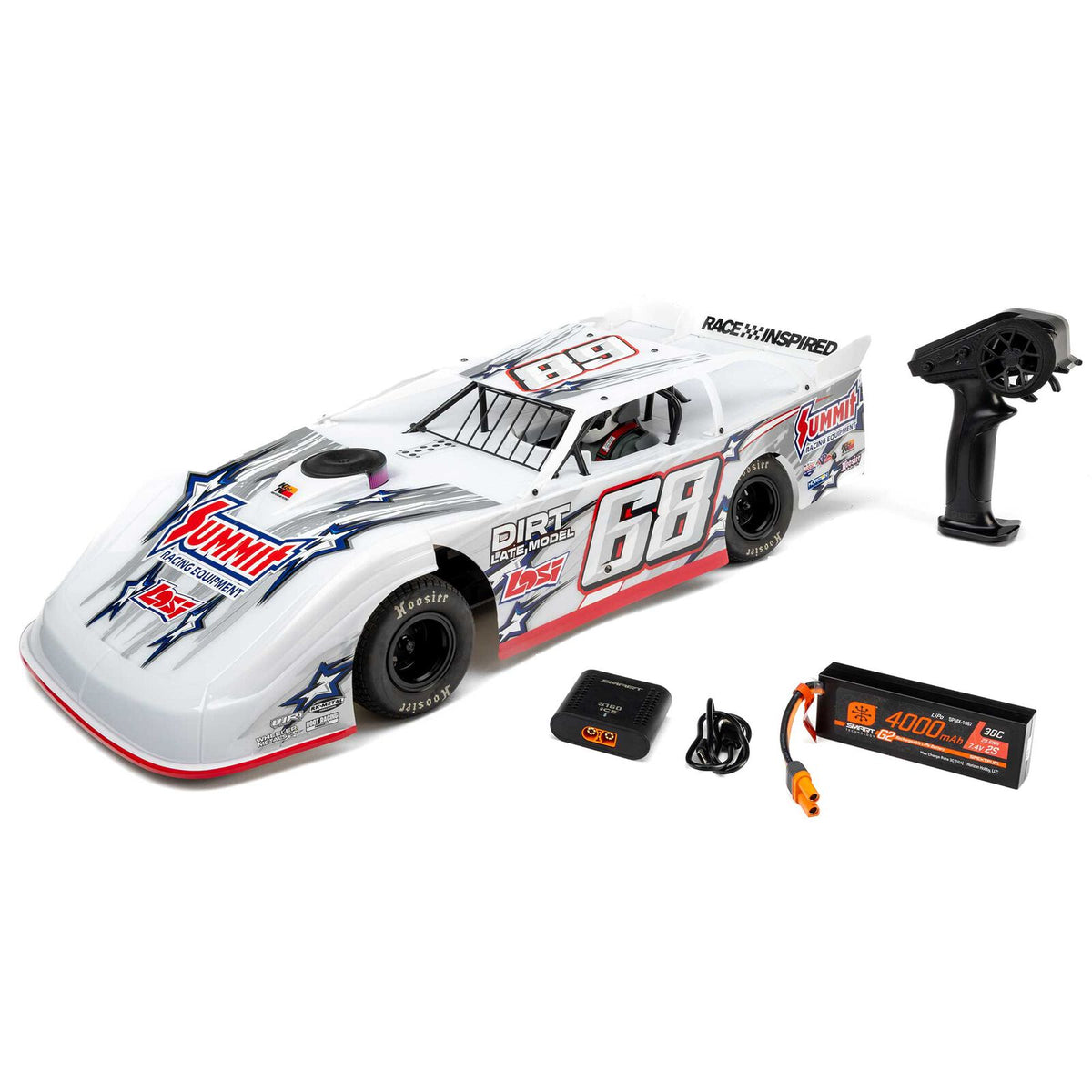 LOS-2168T1 1/10 22S Dirt Late Model RTR, Summit Racing (Battery & Charger Included)