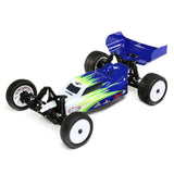 1/16 Mini-B 2WD Buggy Brushed RTR, Blue/White - LOS01016T1