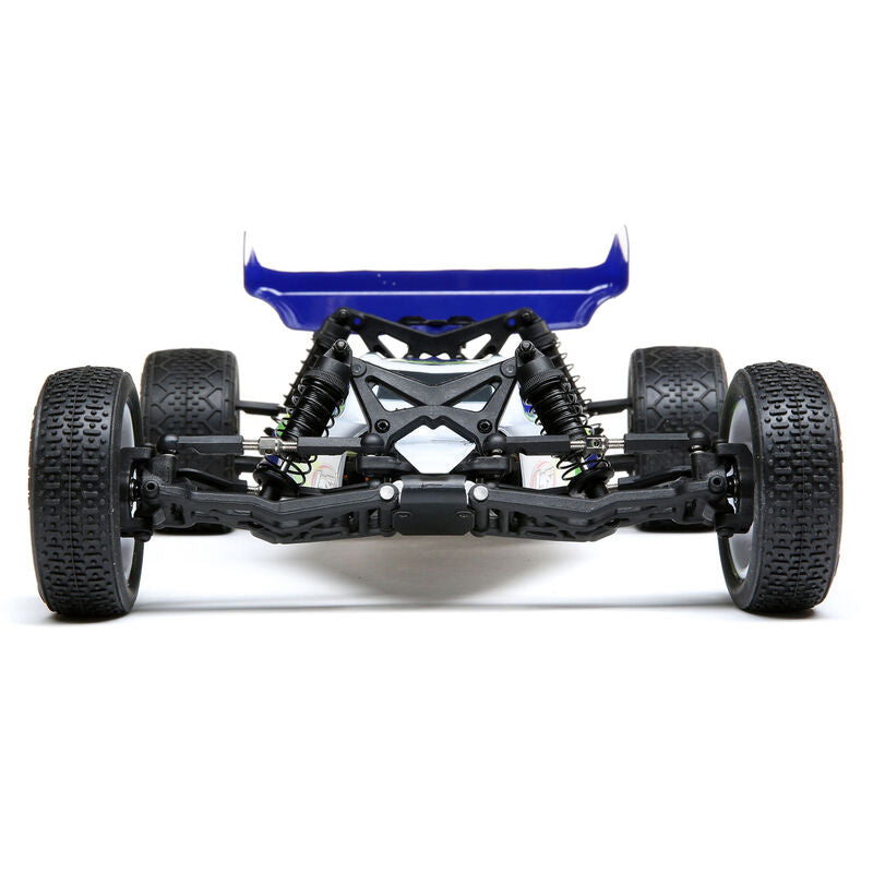 1/16 Mini-B 2WD Buggy Brushed RTR, Blue/White - LOS01016T1