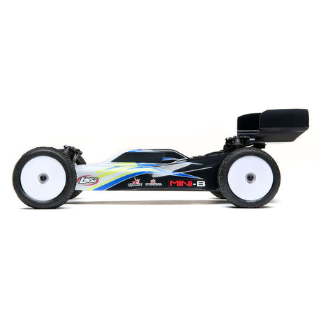 1/16 Mini-B 2WD Buggy Brushed RTR, Black/White - LOS01016T2 - LOS01016T2