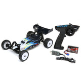 1/16 Mini-B 2WD Buggy Brushed RTR, Black/White - LOS01016T2