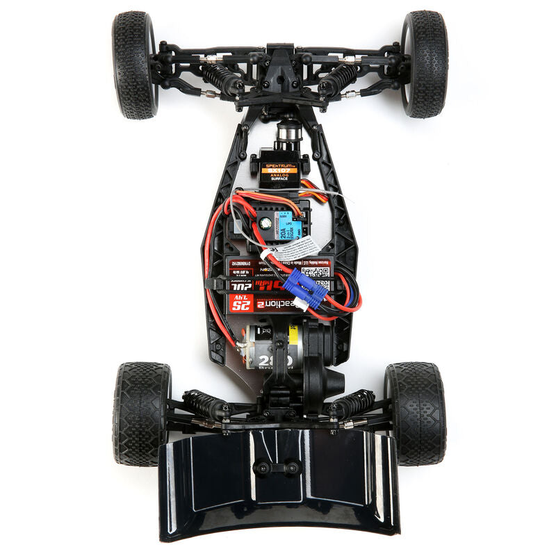 1/16 Mini-B 2WD Buggy Brushed RTR, Black/White - LOS01016T2