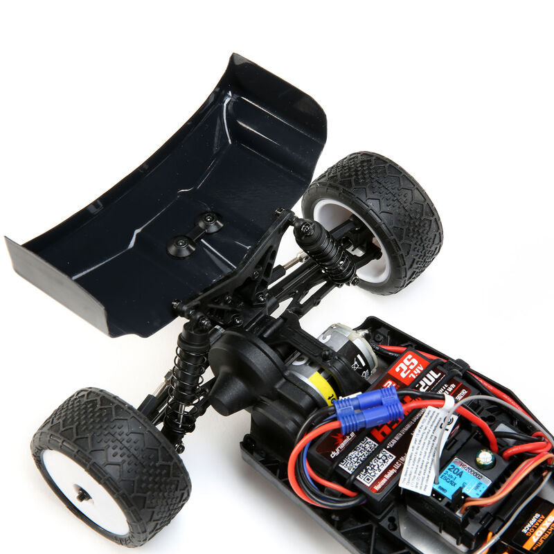 1/16 Mini-B 2WD Buggy Brushed RTR, Black/White - LOS01016T2