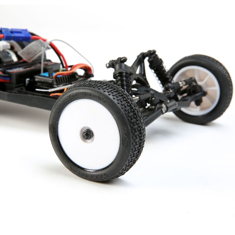 1/16 Mini-B 2WD Buggy Brushed RTR, Black/White - LOS01016T2