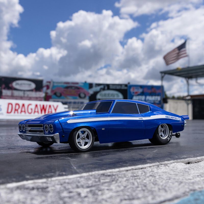 1/16 1970 Chevelle 2WD Mini No Prep Drag Car RTR, Blue - LOS01023T1