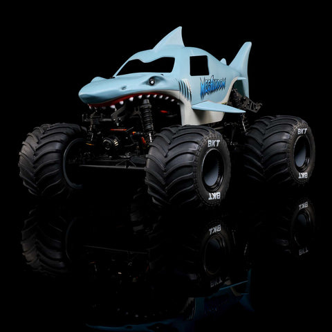 1/18 Mini LMT Megalodon 2S 4X4 RTR Brushed Monster Truck (Battery & Charger Included), Blue