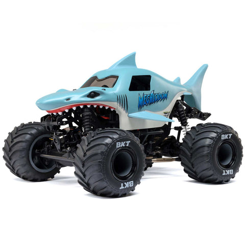 1/18 Mini LMT Megalodon 2S 4X4 RTR Brushed Monster Truck (Battery & Charger Included), Blue