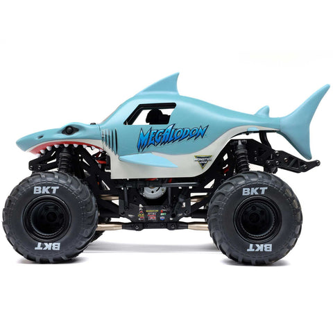 1/18 Mini LMT Megalodon 2S 4X4 RTR Brushed Monster Truck (Battery & Charger Included), Blue