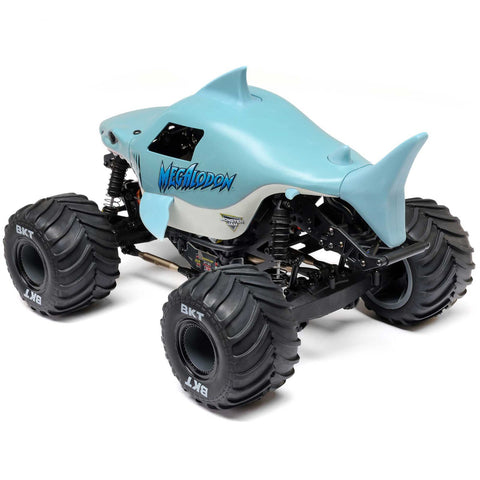 1/18 Mini LMT Megalodon 2S 4X4 RTR Brushed Monster Truck (Battery & Charger Included), Blue