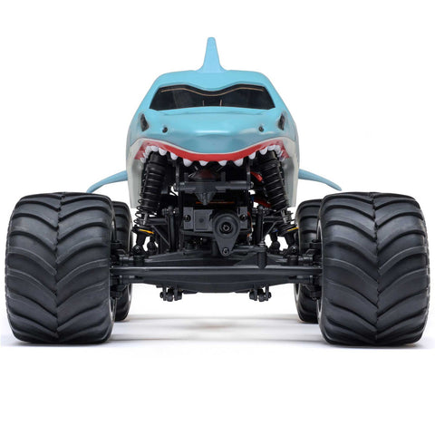 1/18 Mini LMT Megalodon 2S 4X4 RTR Brushed Monster Truck (Battery & Charger Included), Blue