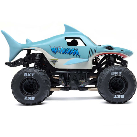 1/18 Mini LMT Megalodon 2S 4X4 RTR Brushed Monster Truck (Battery & Charger Included), Blue