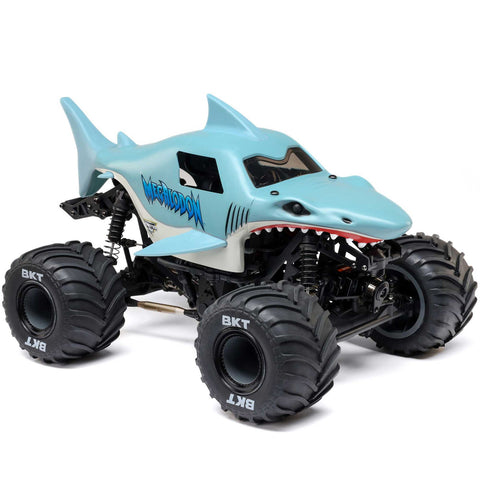 1/18 Mini LMT Megalodon 2S 4X4 RTR Brushed Monster Truck (Battery & Charger Included), Blue