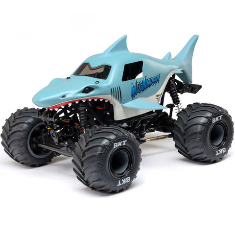 1/18 Mini LMT Megalodon 2S 4X4 RTR Brushed Monster Truck (Battery & Charger Included), Blue