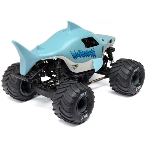 1/18 Mini LMT Megalodon 2S 4X4 RTR Brushed Monster Truck (Battery & Charger Included), Blue