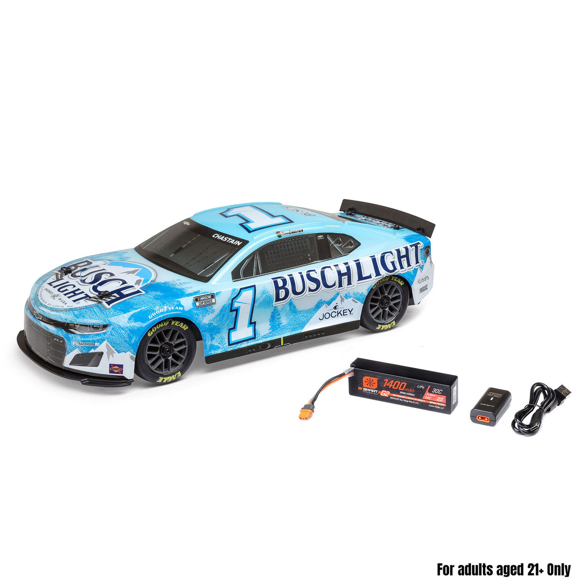 LOS1122501 1/12 NASCAR 2025 Ross Chastain No. 1 Busch Light (Battery & Charger Included)