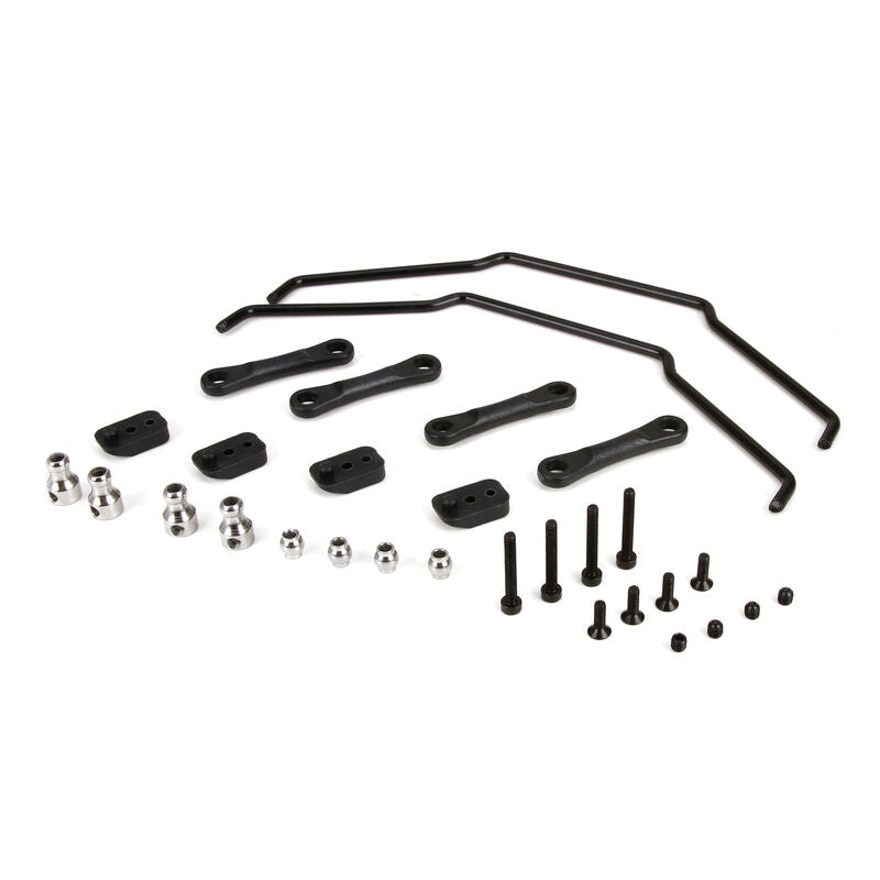 LOSA254013 Front &amp; Rear Sway Bar kit: 1:5 4wd DBXL