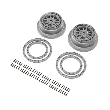 Losi Beadlock Wheel and Ring Set (2): SBR 2.0 - LOS43029 - LOS43029