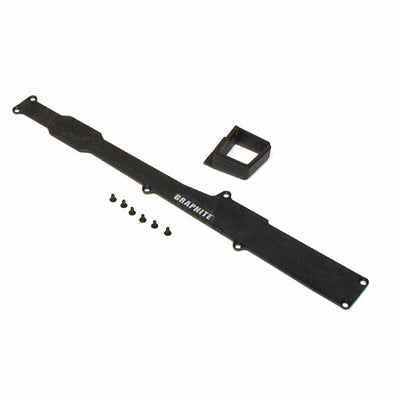 LOSA9897 GRAPHITE BOTTOM COVER & STEERINE TUNNEL（XXX-S)