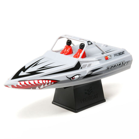 Sprintjet 9 Self-Righting Deep-V Jet Boat Brushed RTR Silver - PRB08045T2