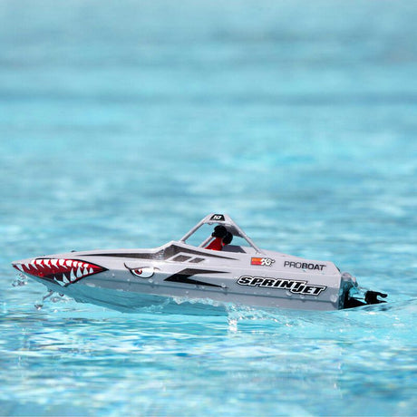 Sprintjet 9 Self-Righting Deep-V Jet Boat Brushed RTR Silver - PRB08045T2