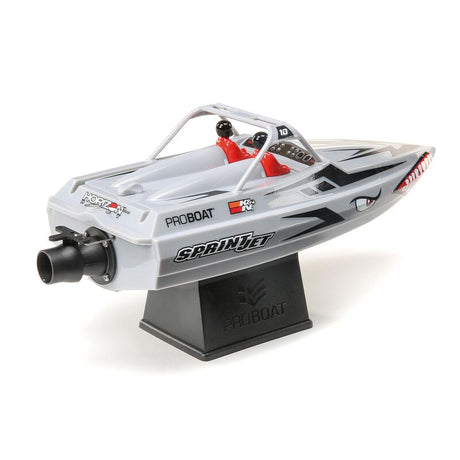 Sprintjet 9 Self-Righting Deep-V Jet Boat Brushed RTR Silver - PRB08045T2