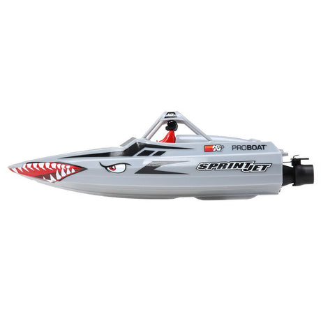 Sprintjet 9 Self-Righting Deep-V Jet Boat Brushed RTR Silver - PRB08045T2