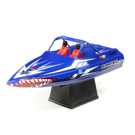 Sprintjet 9 Self-Righting Deep-V Jet Boat Brushed RTR Silver - PRB08045T2