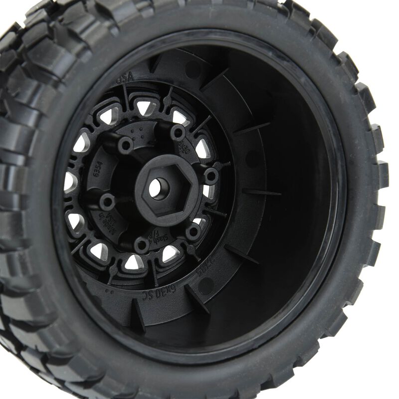 1/10 BFG KR2 M2 Front/Rear 2.2"/3.0" SC Mounted 12mm Blk Raid (2) - PRO1012310