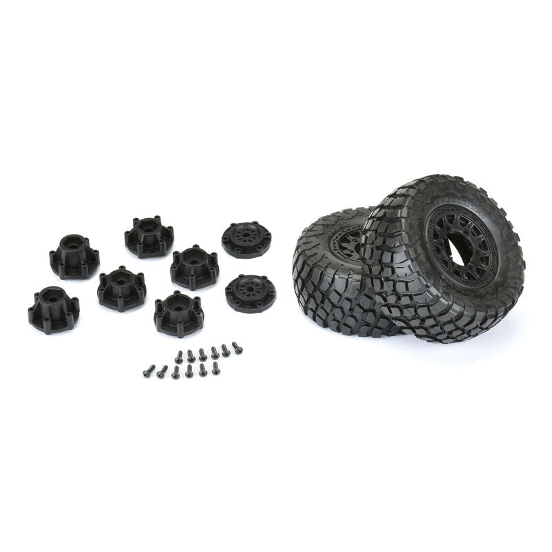 1/10 BFG KR2 M2 Front/Rear 2.2"/3.0" SC Mounted 12mm Blk Raid (2) - PRO1012310