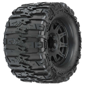 1/8 Trencher HP BELTED F/R 3.8" MT Tires Mounted 17mm Blk Raid (2) - PRO1015510 - PRO1015510