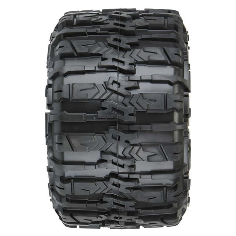 1/8 Trencher HP BELTED F/R 3.8" MT Tires Mounted 17mm Blk Raid (2) - PRO1015510