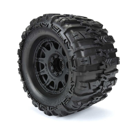 1/8 Trencher HP BELTED F/R 3.8" MT Tires Mounted 17mm Blk Raid (2) - PRO1015510