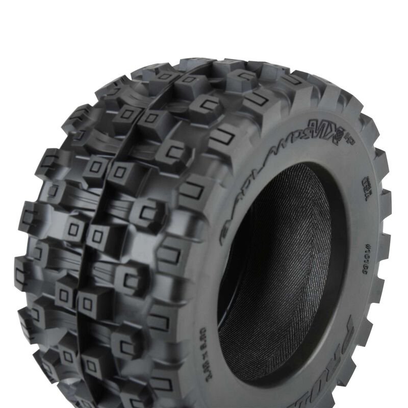 1/8 Badlands MX38 HP BELTED F/R 3.8" MT Mounted 17mm Blk Raid (2) - PRO1016610