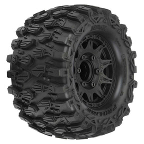 Hyrax 2.8" Mounted F/R Tires, Black 6x30: Stampede