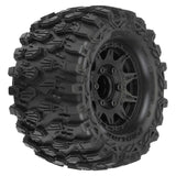 1/10 Hyrax Front/Rear 2.8" MT Tires Mounted 12mm Black Raid (2) - PRO1019010