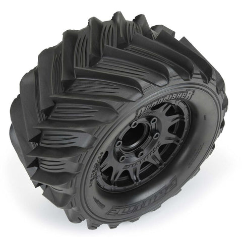 1/10 Demolisher Front/Rear 2.8" MT Tires Mounted 12mm Blk Raid (2) - PRO1019610