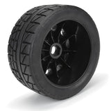 1/6 Menace HP BELTED F/R 5.7" MT Tires Mounted 24mm Blk Raid (2) - PRO1020510