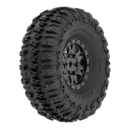 1/24 Trencher F/R 1.0" Tires Mounted 7mm Black Impulse (4) SCX24 - PRO1020910