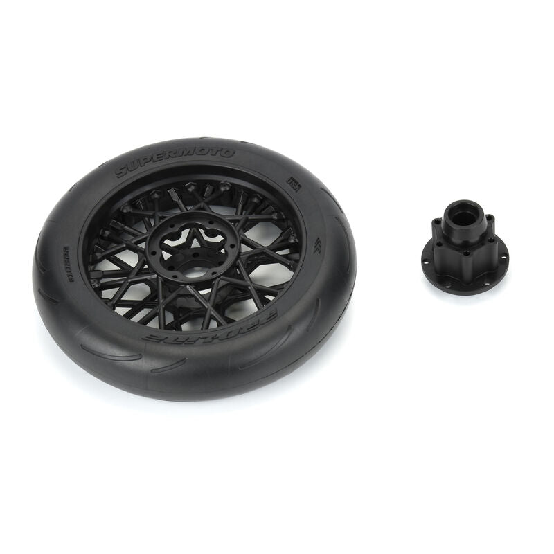 1/4 Supermoto S3 Motorcycle Front Tire MTD Black (1): PROMOTO-MX - PRO1022210
