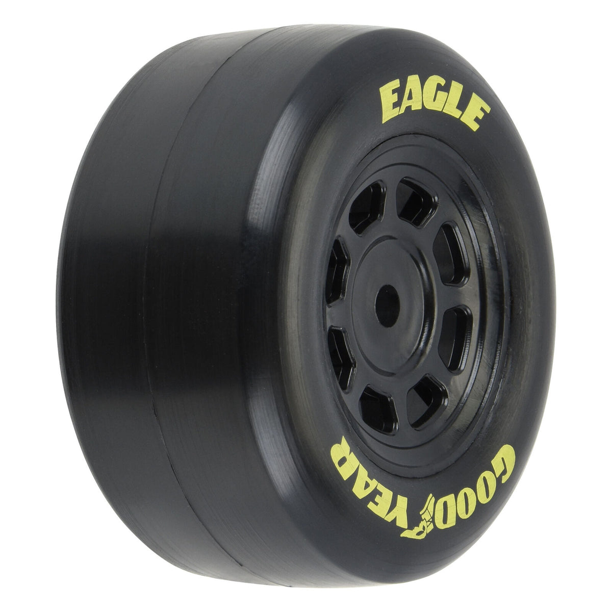 Pro-Line 1/12 Goodyear Eagle Truck/Retro Tire F/R MTD Blk Wheels (4)