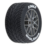 Pro-Line 1/12 Goodyear Eagle Wet Tire F/R MTD Gray Wheels (4)