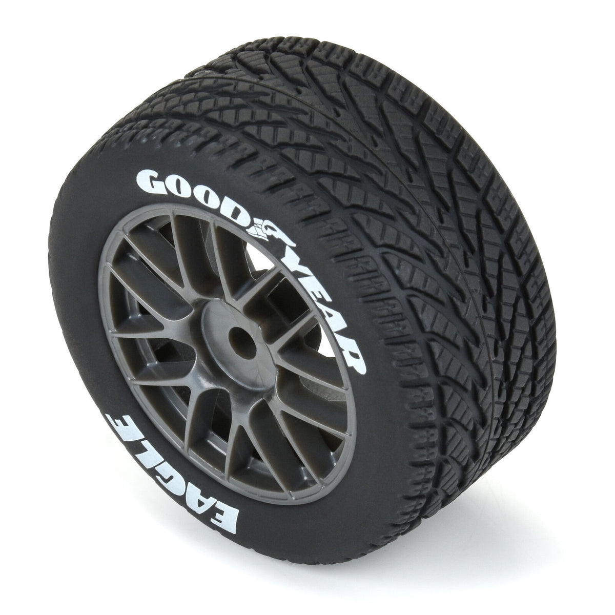 Pro-Line 1/12 Goodyear Eagle Wet Tire F/R MTD Gray Wheels (4)