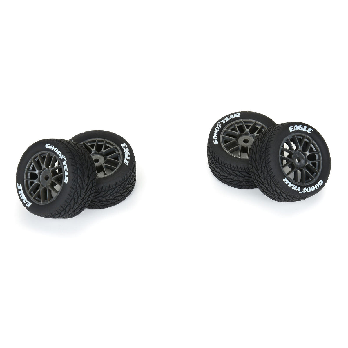 Pro-Line 1/12 Goodyear Eagle Wet Tire F/R MTD Gray Wheels (4)