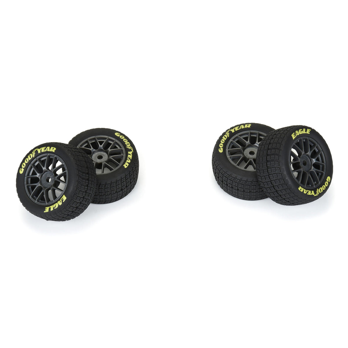 Pro-Line 1/12 Goodyear Eagle Dirt Tire F/R MTD Gray Wheels (4)