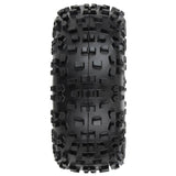 1/10 Badlands Front/Rear 2.8" MT Tires Mounted 12mm Blk Raid (2) - PRO117310