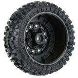 1/10 Badlands Front/Rear 2.2"/3.0" SC Mounted 12mm Black Raid (2) - PRO118210