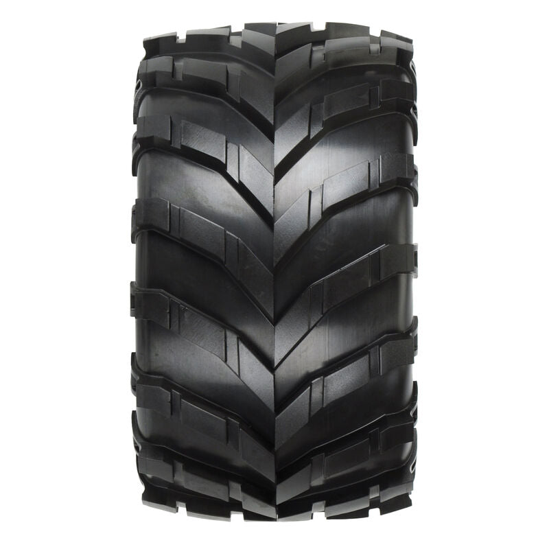 1/10 Masher Front/Rear 2.8" MT Tires Mounted 12mm Blk Raid (2) - PRO119210